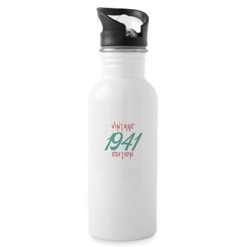 Vintage 1941 Edition - Water bottle with straw - white - Right