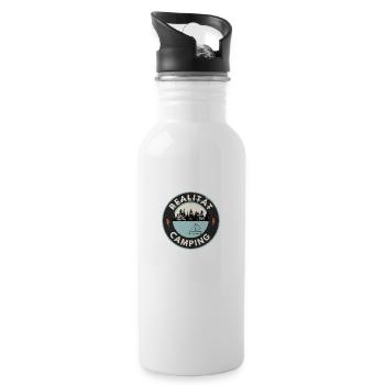 Realität Camping - Trinkflasche mit integriertem Trinkhalm - Weiß - Rechts