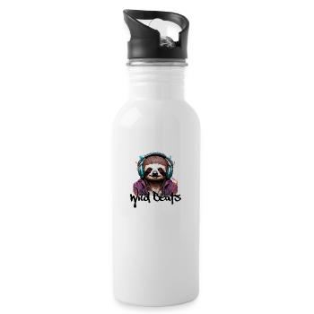 Casque / Audio / Musique / Son / Cool - Gourde avec paille intégrée - blanc - Droite