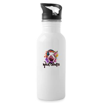 Headphones / Audio / Music / Sound / Cool - Water bottle with straw - white - Right