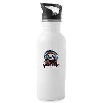 Kopfhörer / Audio / Musik / Klang / cool - Trinkflasche mit integriertem Trinkhalm - Weiß - Rechts