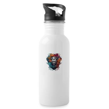 Bearonud - Trinkflasche mit integriertem Trinkhalm - Weiß - Rechts