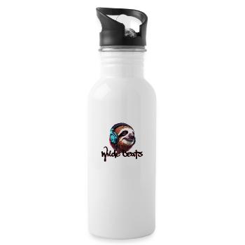 Kopfhörer / Audio / Musik / Klang / cool - Trinkflasche mit integriertem Trinkhalm - Weiß - Rechts
