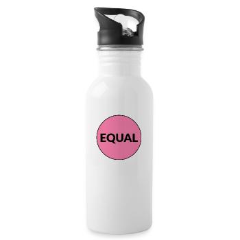 GLEICHER LGBTQ-PRIDE-MONAT - Trinkflasche mit integriertem Trinkhalm - Weiß - Rechts