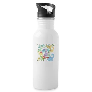 Dino party - Water bottle with straw - white - Right