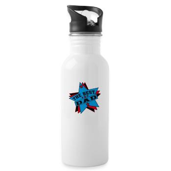 DER BESTE VATER - Trinkflasche mit integriertem Trinkhalm - Weiß - Rechts