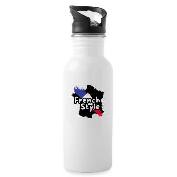 à la française - Gourde avec paille intégrée - blanc - Droite