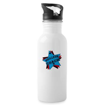 BESTER REISEBUS 16ZSgh - Trinkflasche mit integriertem Trinkhalm - Weiß - Rechts