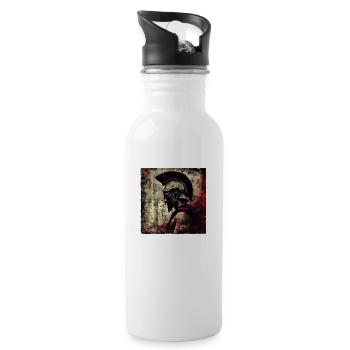 Sparta Fighter Leonidas 300 Spartan Warrior - Water bottle with straw - white - Right