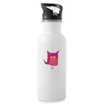 Eulalia Pink Yellow - Water bottle with straw - white - Right