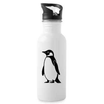 Pingouin - Gourde avec paille intégrée - blanc - Droite