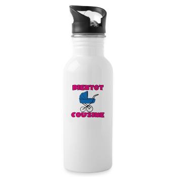 SOON TO BE A COUSIN - Water bottle with straw - white - Right