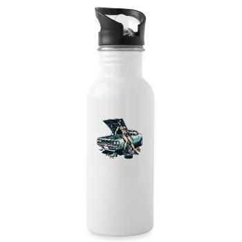 Sunny Garage Diva Shirt - Water bottle with straw - white - Right