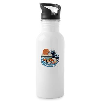 Japan Sushi Sea - Water bottle with straw - white - Right