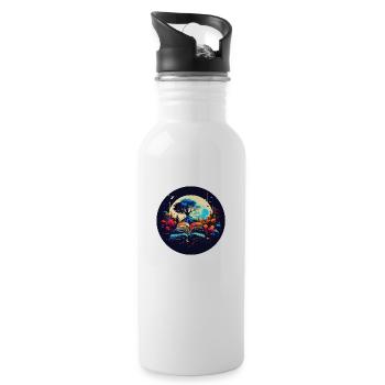 Dreamy reading experience - Water bottle with straw - white - Right