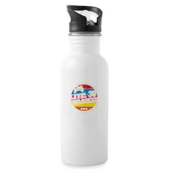 Original 1986 Vintage Level 38 Freischalten - Trinkflasche mit integriertem Trinkhalm - Weiß - Rechts