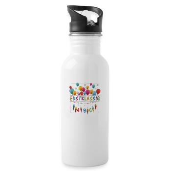 Erstklassig Schultüten ABC Luftballons - Trinkflasche mit integriertem Trinkhalm - Weiß - Rechts
