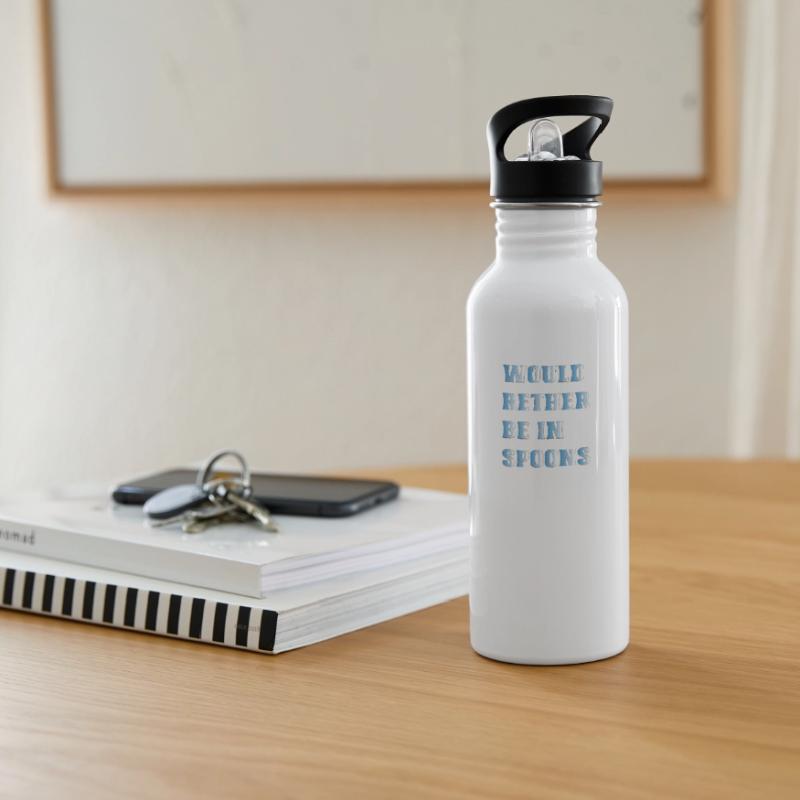 Wetherspoons Design: Would Rather Be In Spoons Water bottle with straw