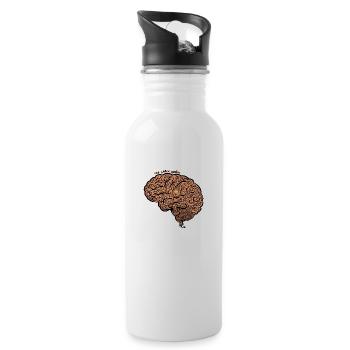 Laby Brain - Gourde avec paille intégrée - blanc - Droite