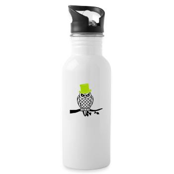 owl sir - Trinkflasche mit integriertem Trinkhalm - Weiß - Rechts