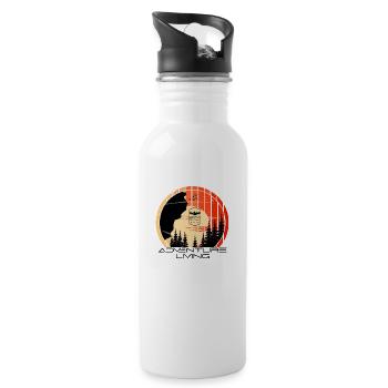 Adventure Living - Trinkflasche mit integriertem Trinkhalm - Weiß - Rechts
