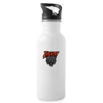 Tiger Pawn Panko orange - grau - Trinkflasche mit integriertem Trinkhalm - Weiß - Rechts