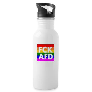 Fck afd - Gourde avec paille intégrée - blanc - Droite