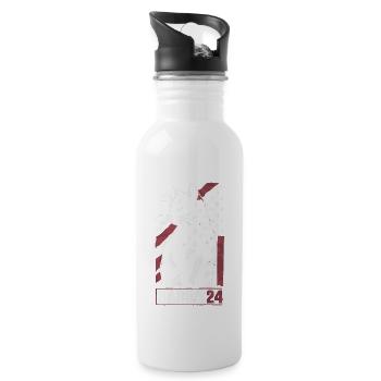 Kamala Harris 24 Cat Lady Supporter - Trinkflasche mit integriertem Trinkhalm - Weiß - Rechts