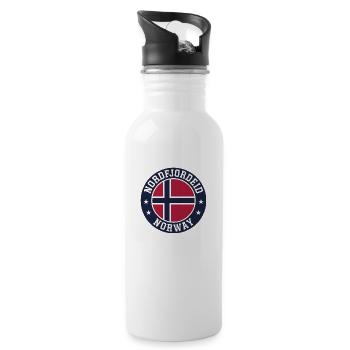 Nordfjordeid Norvège - Gourde avec paille intégrée - blanc - Droite