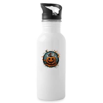 Pumpkin Halloween 2 - Water bottle with straw - white - Right
