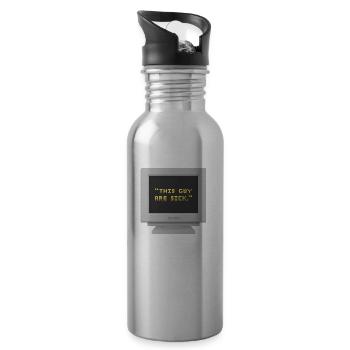 CRT Design - This guy are sick - Water bottle with straw - silver - Right