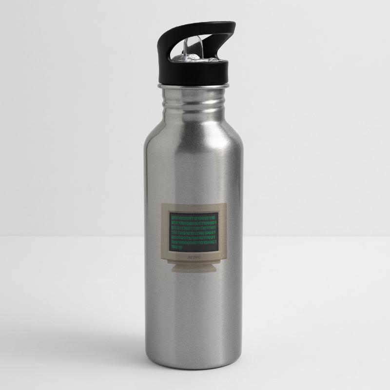 CRT - Binary Code Water bottle with straw