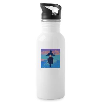 Motorbike - Water bottle with straw - white - Right