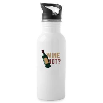 Wine not? - Water bottle with straw - white - Right