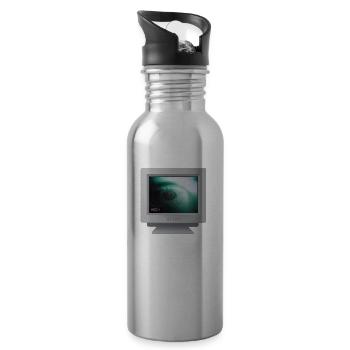 CRT design - I saw a witch! - Water bottle with straw - silver - Right