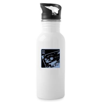 Kids from the 90s - black blue close-up - Trinkflasche mit integriertem Trinkhalm - Weiß - Rechts