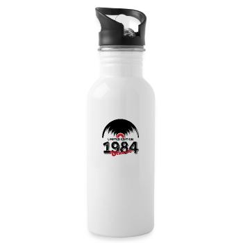 Limitierte Auflage 1984 Klassisches Vinyl - Trinkflasche mit integriertem Trinkhalm - Weiß - Rechts
