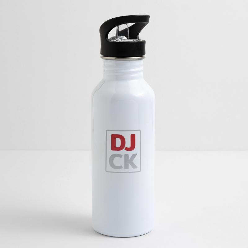 doublejack basic logo Trinkflasche mit integriertem Trinkhalm