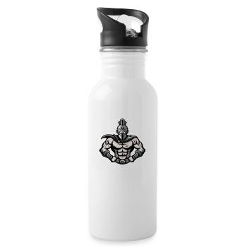 Spartaner - Trinkflasche mit integriertem Trinkhalm - Weiß - Rechts