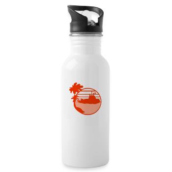 U-Boot Taucht Unterwasser Unterseeboot Wasser Boot - Trinkflasche mit integriertem Trinkhalm - Weiß - Rechts