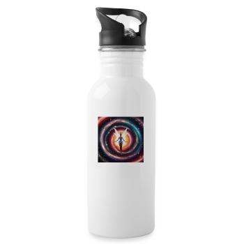 Galaxie-Fee - Trinkflasche mit integriertem Trinkhalm - Weiß - Rechts
