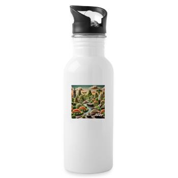 Sushi - Trinkflasche mit integriertem Trinkhalm - Weiß - Rechts