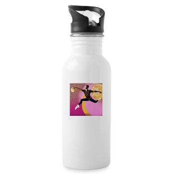 La beauté du mouvement - Gourde avec paille intégrée - blanc - Droite