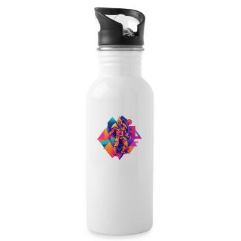 Spartan - Trinkflasche mit integriertem Trinkhalm - Weiß - Rechts