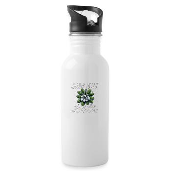 Kiss me you´ve been Mistletoed Xmas Mistletoe - Water bottle with straw - white - Right