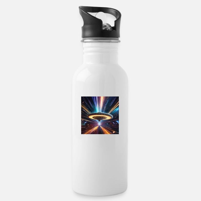 Worp - Water bottle with straw - white