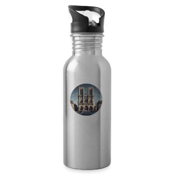 Notre Dame de Paris - Trinkflasche mit integriertem Trinkhalm - Lightsilver - Rechts