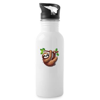 Sloth - Water bottle with straw - white - Right