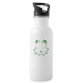 Dancing Skeletons Celebration - Water bottle with straw - white - Right