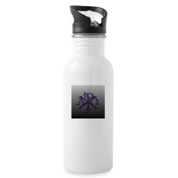 Alpha and Omega - Water bottle with straw - white - Right